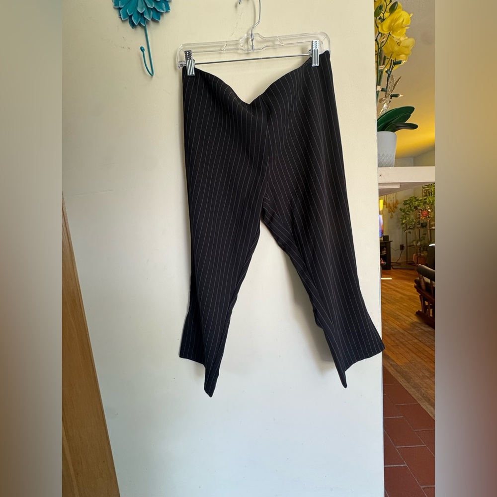 Lioness Black Pinstripe Cropped Pants